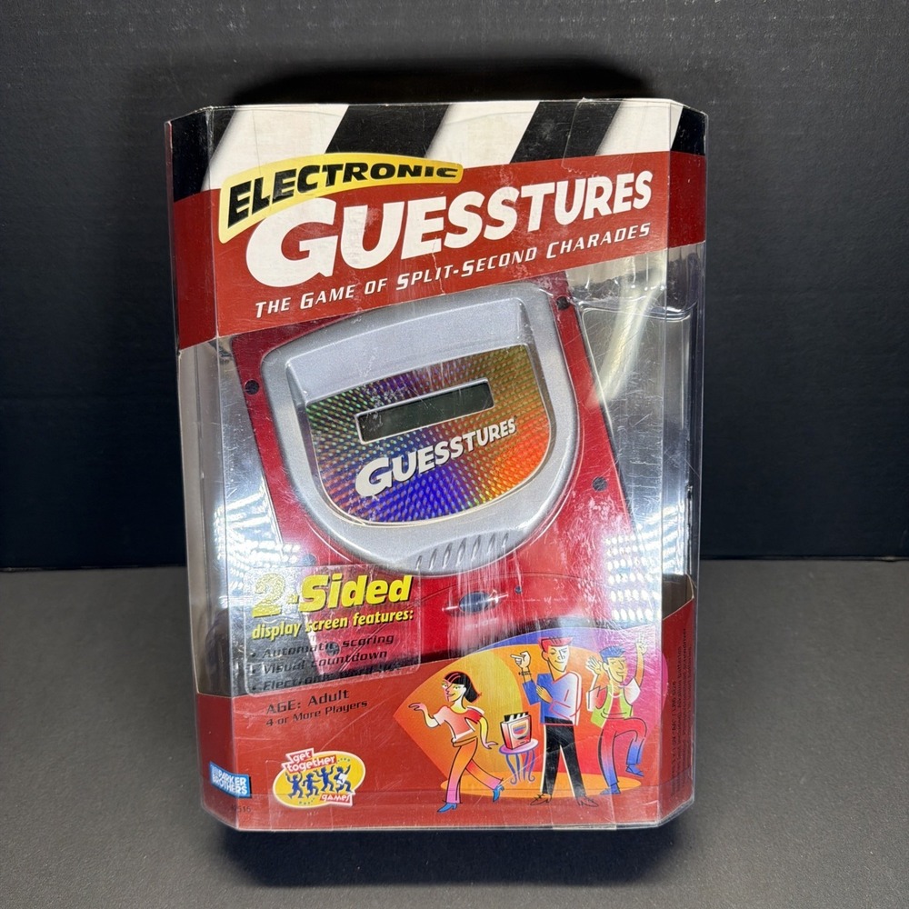 Hasbro Electronic Guesstures Game 2005 2-Sided Display Party Charades New
